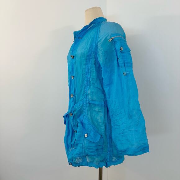 Ralph Lauren Black Label Sheer Lightweight Jacket Silk Blend | Size Small - Picture 6 of 14